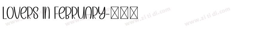 Lovers in February字体转换